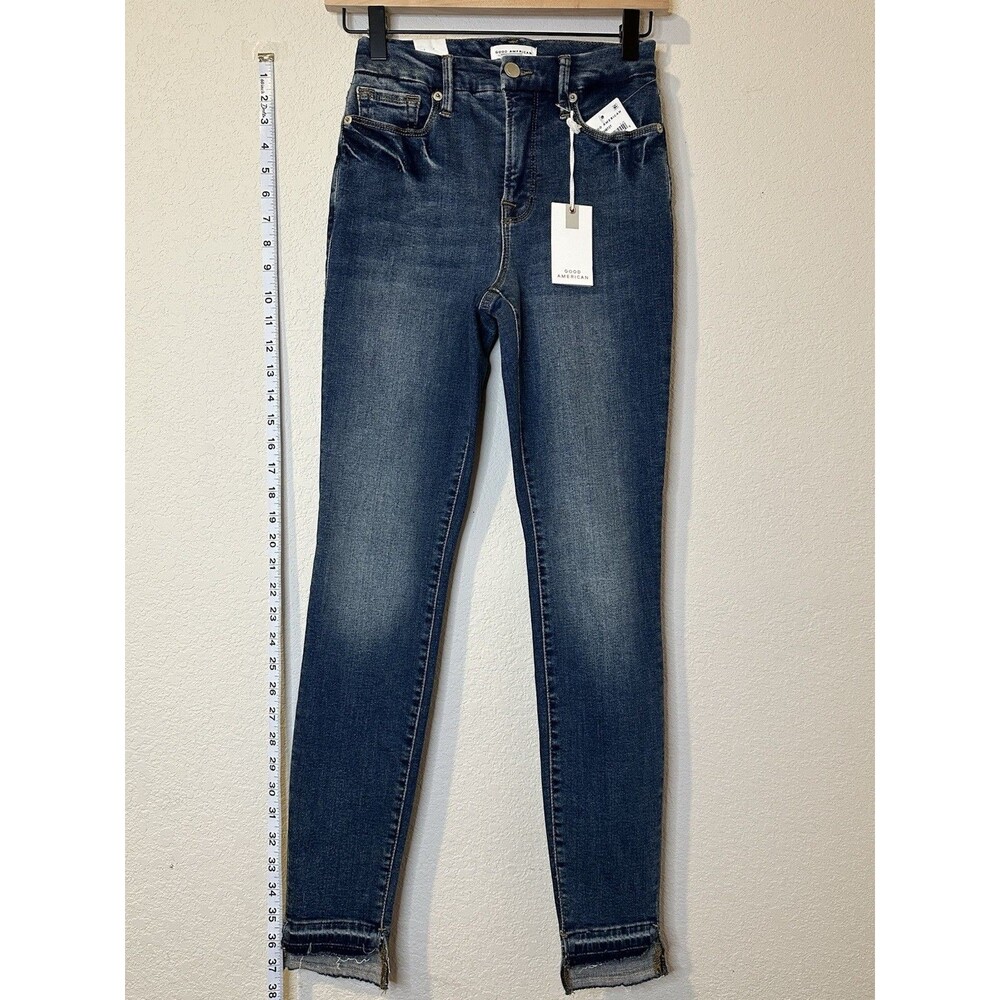 Good American Good Legs Skinny Jeans Size 0 25 NWT Sculpting Denim Blue